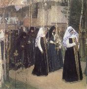 Mikhail Nesterov The Taking of the Veil Spain oil painting artist